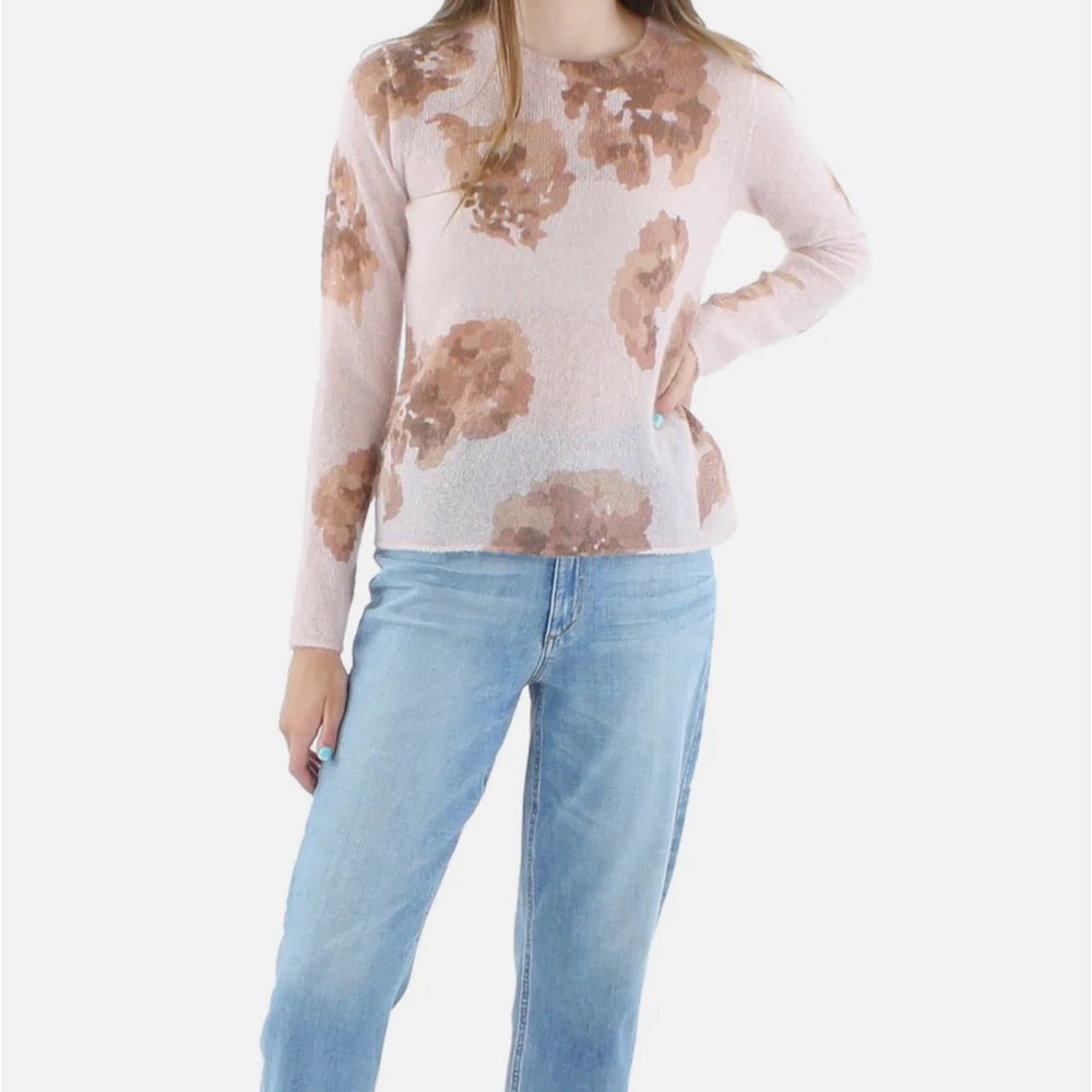 Vince. Dahlia Women’s Printed Pull Over Crewneck Sweater